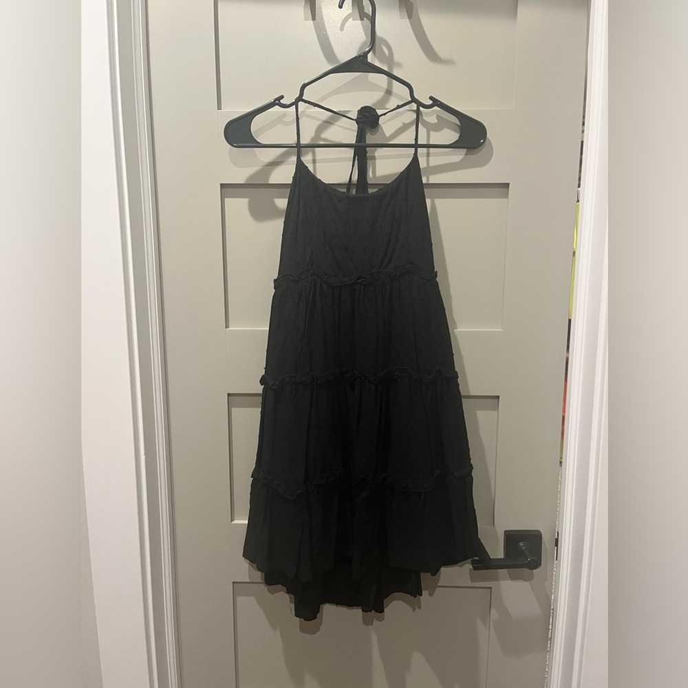 SHEIN Black Tiered Casual Dress